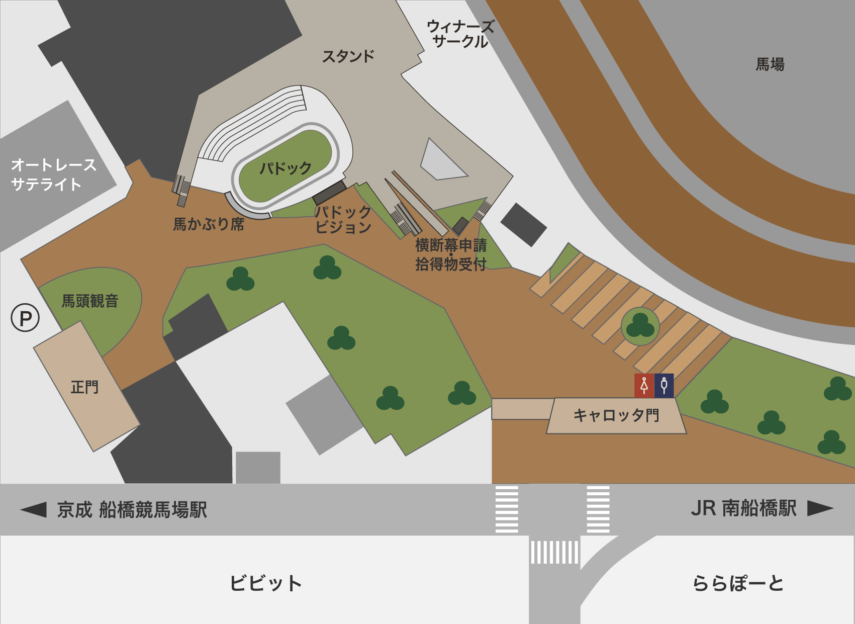 入場門付近